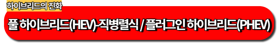 풀 하이브리드(HEV)-직병렬식 플러그인 하이브리드(PHEV)