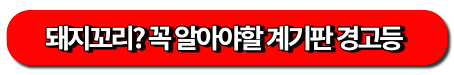꼭알아야할 계기판경고등