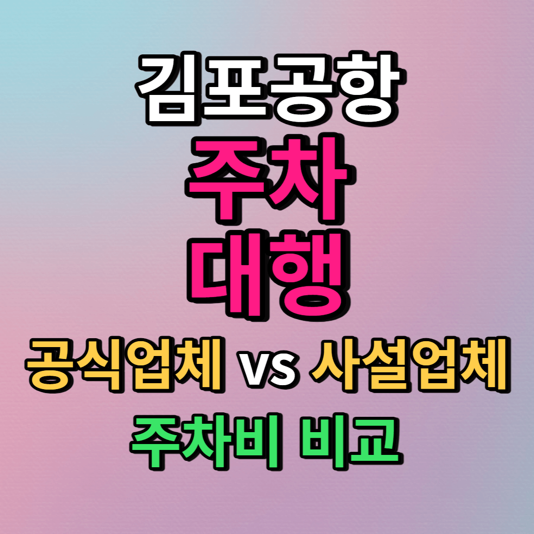 김포공항 주차대행 비교