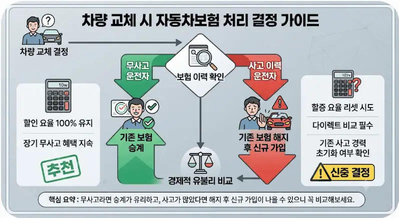 차량 교체시 자동차보험 처리 결정 방법