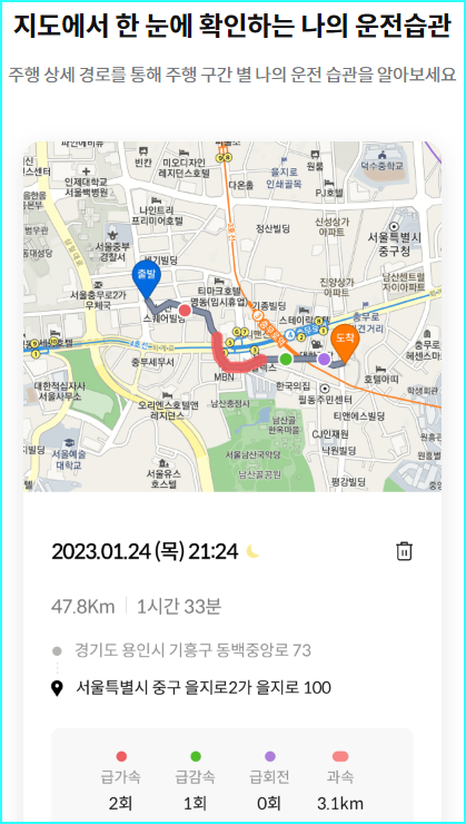 한눈에보는 운전습관