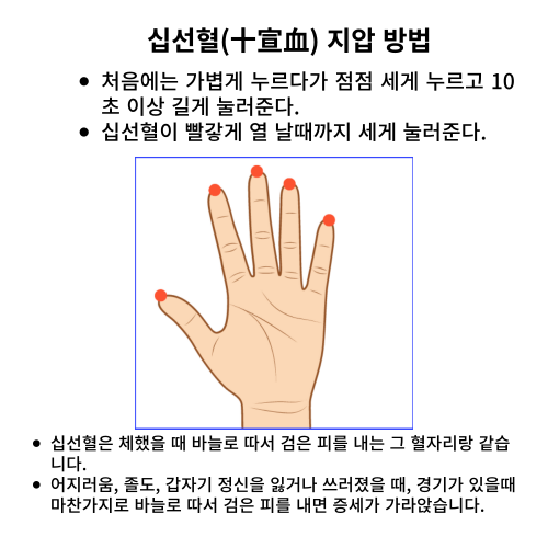 십선혈 지압방법