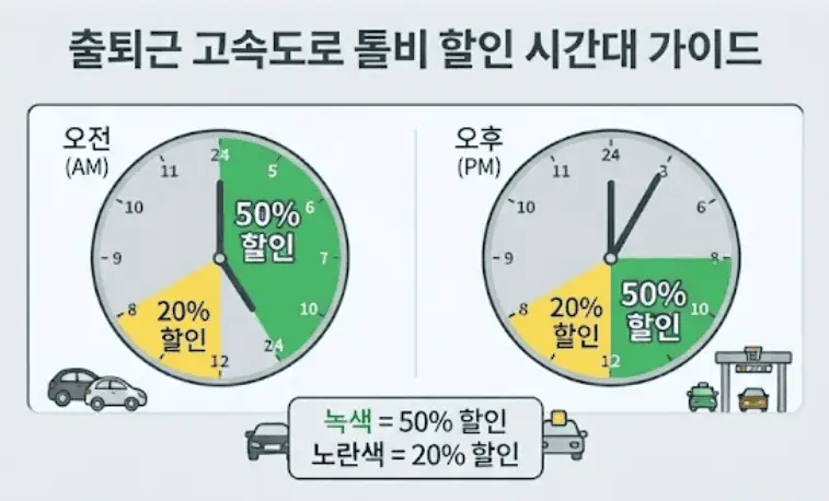 출퇴근 고속도로 톨비 할인 시간대
