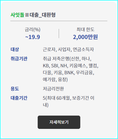 사잇돌Ⅱ대출_대환형