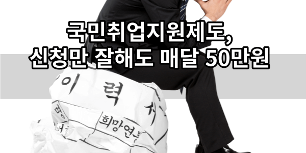 국민 취업 지원 제도, 신청만 잘해도 매달 50만원
