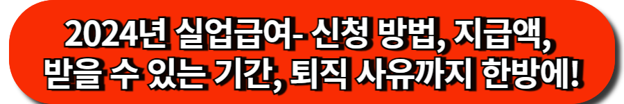 2024년 실업급여- 신청 방법, 지급액, 받을 수 있는 기간, 퇴직 사유까지 한방에!