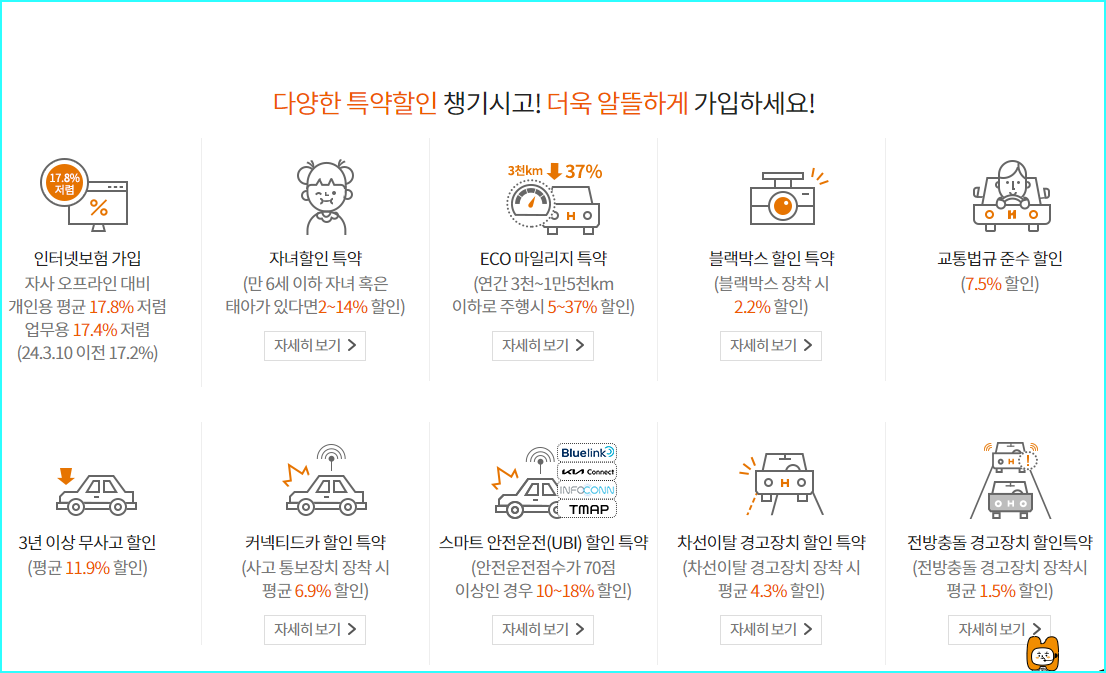현대해상 다이렉트 자동차 보험 특약