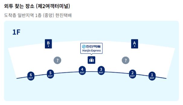 대한항공 코트룸 서비스 찾는곳 위치