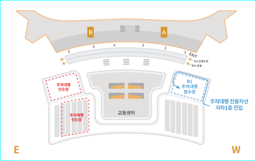 인천공항 제2터미널 공식 주차대행 접수장