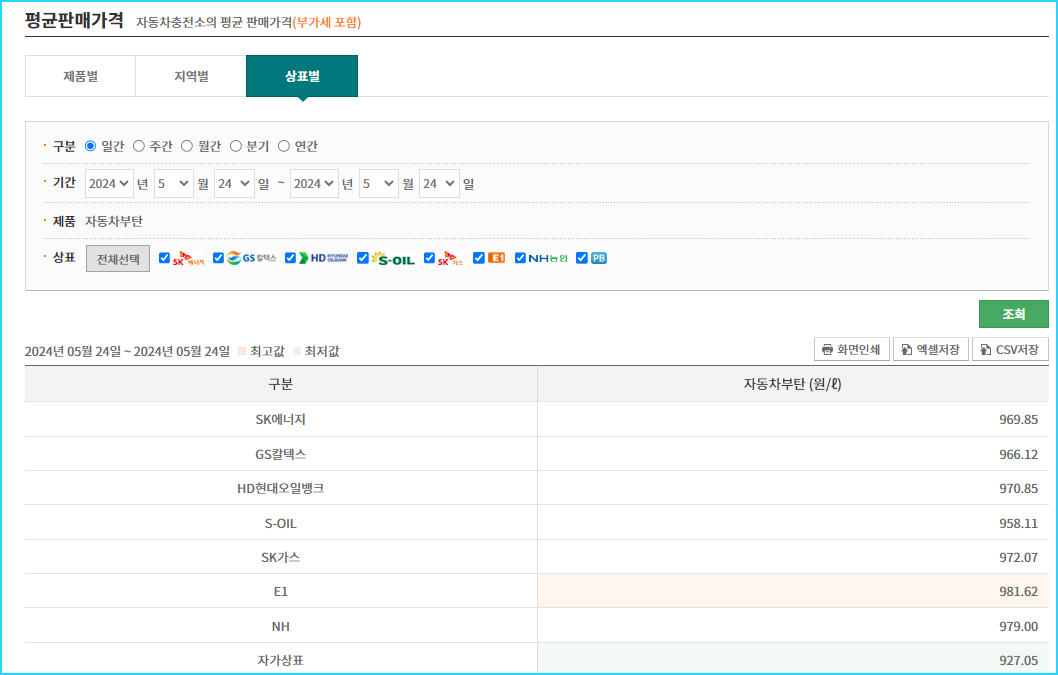 LPG충전소 가격조회