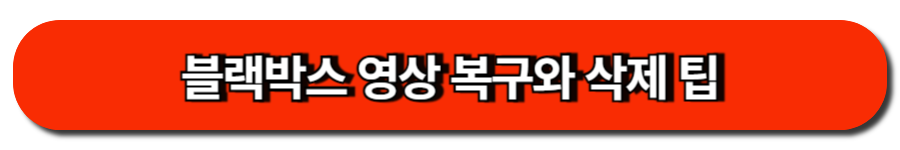 블랙박스 영상 복구와 삭제 팁