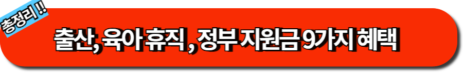 출산, 육아 휴직 , 정부 지원금 9가지 혜택 총정리