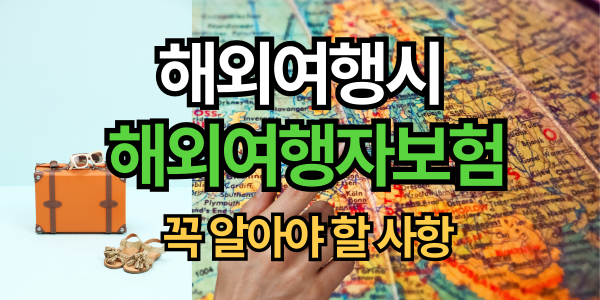 해외여행시 해외여행자보험 비교, 꼭 알아야 할 사항