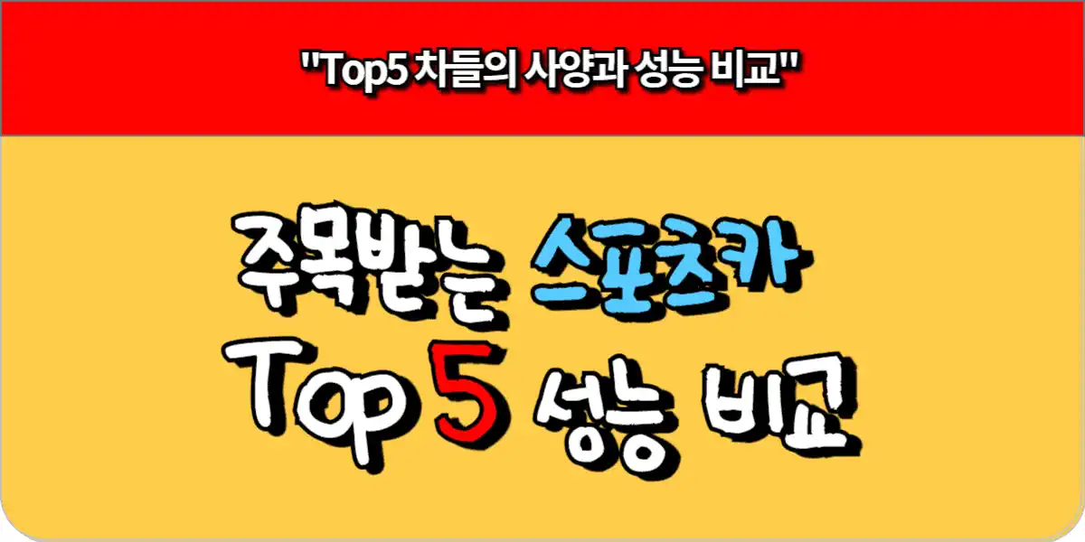 주목받는 스포츠카 Top 5 성능 비교 1 주목받는 스포츠카 Top 5 성능 비교