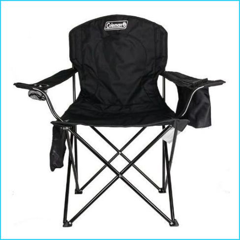 Coleman Portable Camping Quad Chair with 4-Can Cooler