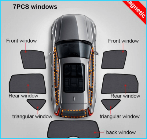 차양 UV 차단 자동 Sun Shade Visor Net Mesh