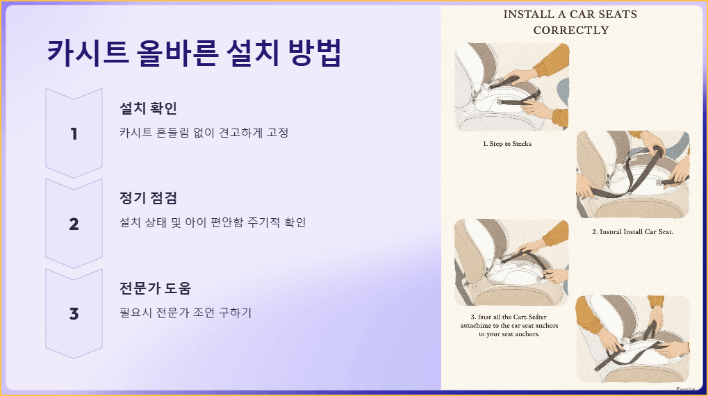 카시트 올바른 설치 방법