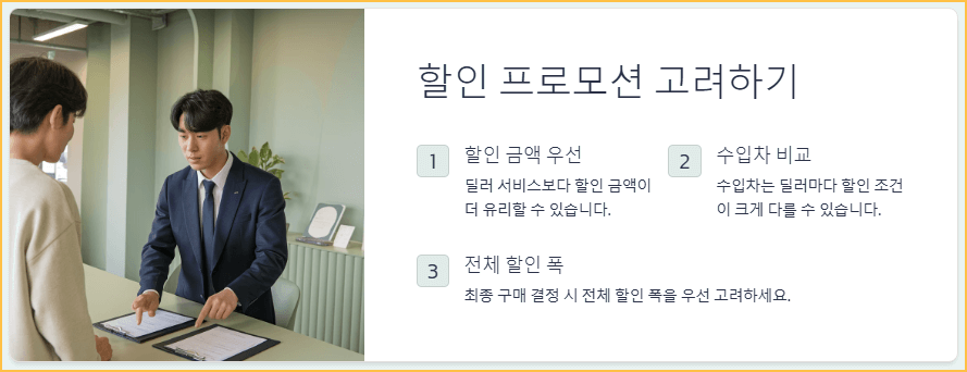 할인 프로모션 고려하기