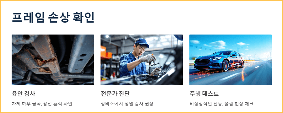 프레임 손상 확인