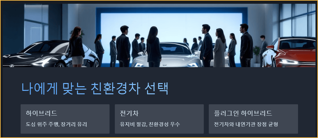 나에게 맞는 친환경차 선택