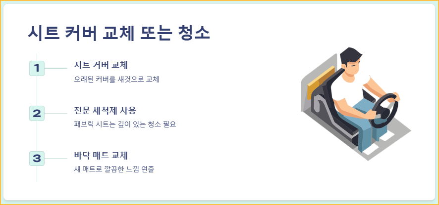 시트 커버 교체 또는 청소