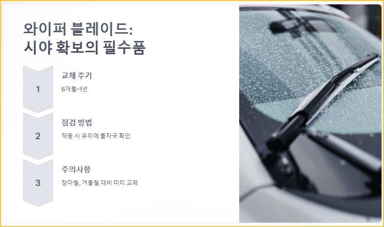 와이퍼 블레이드, 시야 확보의 필수품