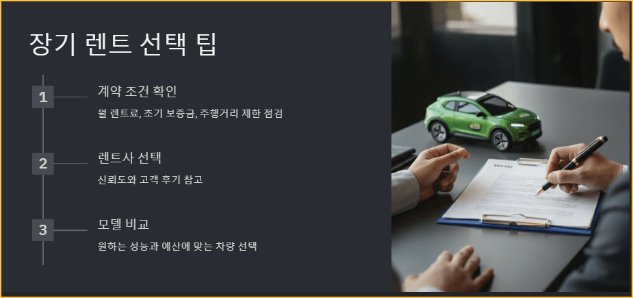 장기 렌트 선택 팁