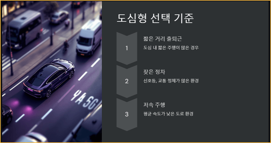 도심형 선택 기준