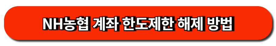 NH농협 계좌 한도제한 해제 방법