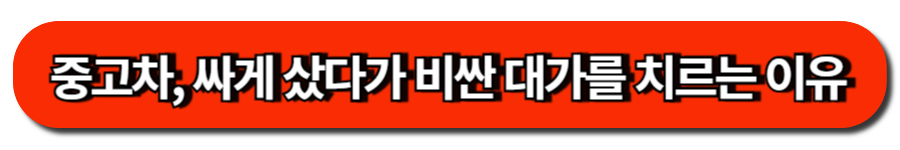 중고차, 싸게 샀다가 비싼 대가를 치르는 이유