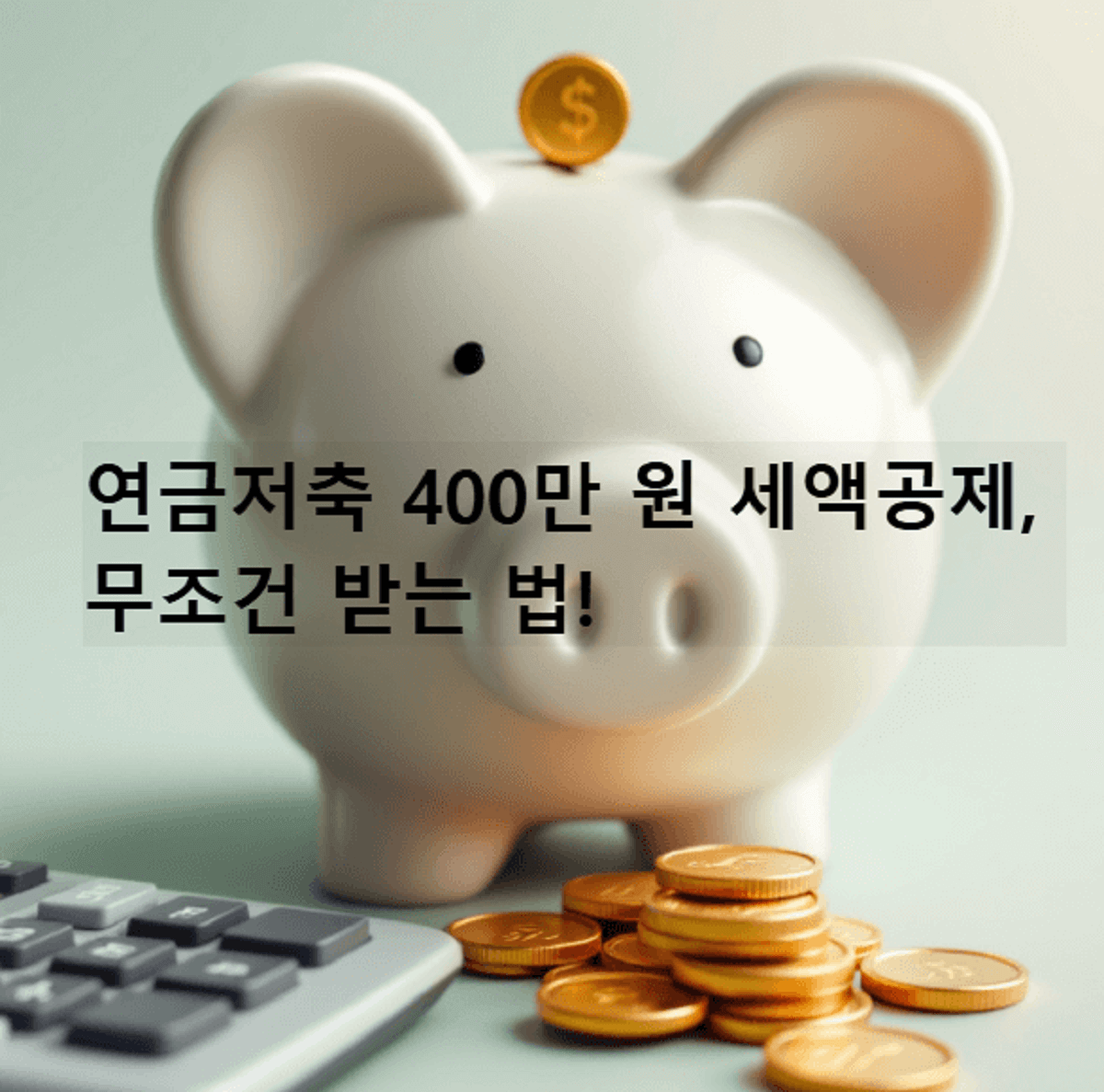 연금저축 400만 원 세액공제, 무조건 받는 법!