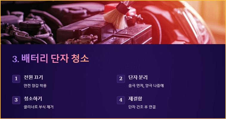 DIY 배터리 단자 청소