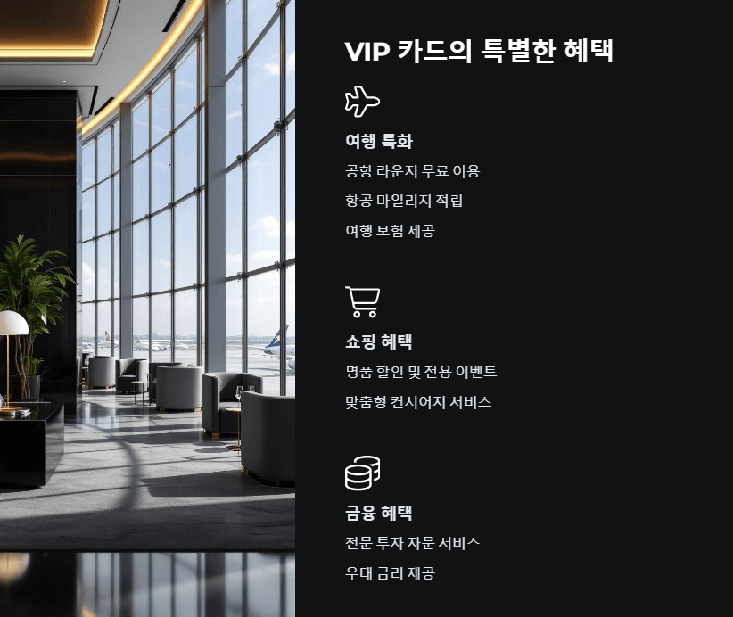 VIP 카드의 특별한 혜택