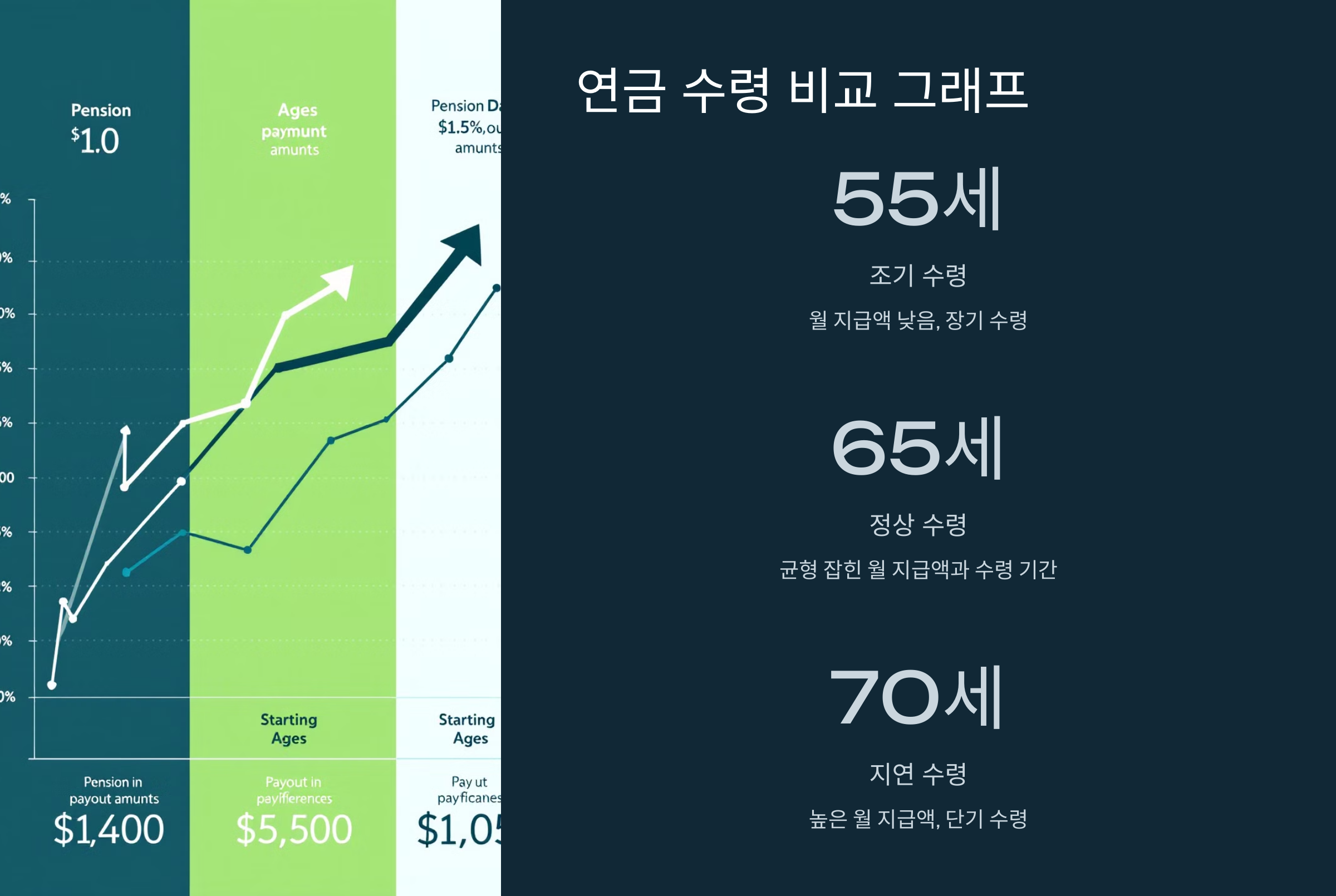 연금 수령 비교 그래프