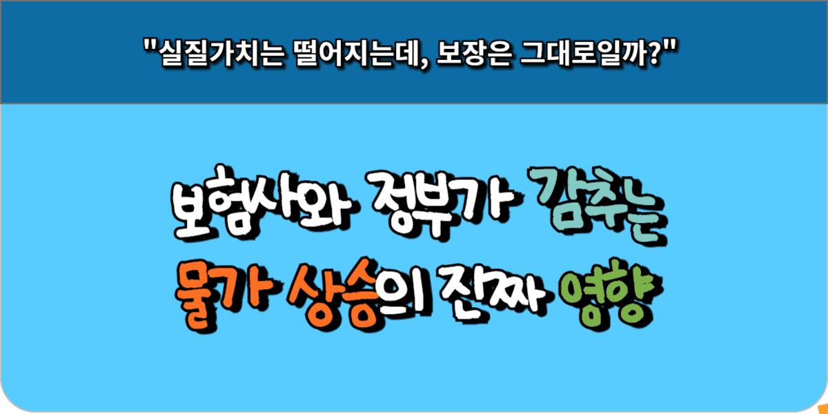보험사와 정부가 감추는 물가 상승의 진짜 영향
