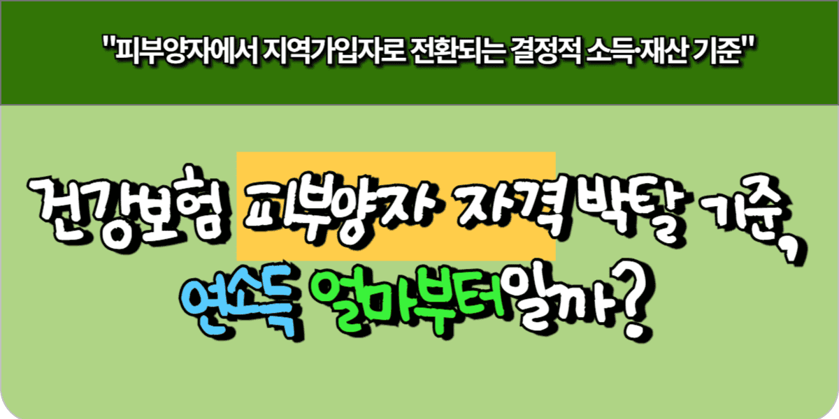 건강보험 피부양자 자격 박탈 기준, 연소득 얼마부터일까? 7 건강보험 피부양자 자격 박탈 기준, 연소득 얼마부터일까