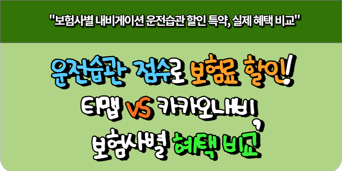 운전습관 점수로 보험료 할인! 티맵 vs 카카오내비, 보험사별 혜택 비교 3 운전습관 점수로 보험료 할인! 티맵 vs 카카오내비, 보험사별 혜택 비교
