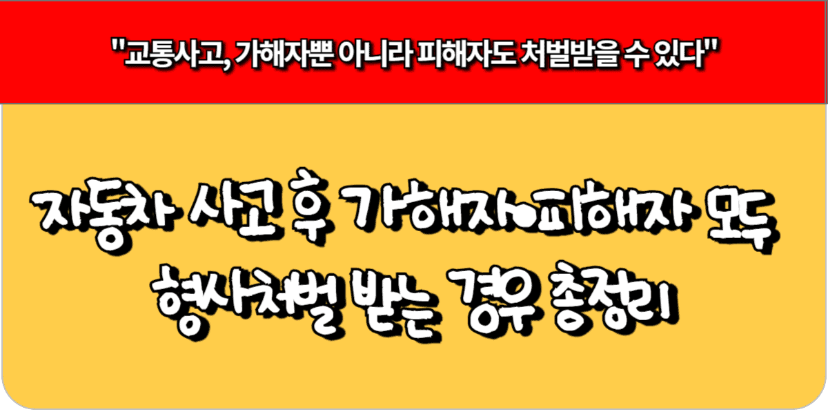 자동차 사고 후 가해자·피해자 모두 형사처벌 받는 경우