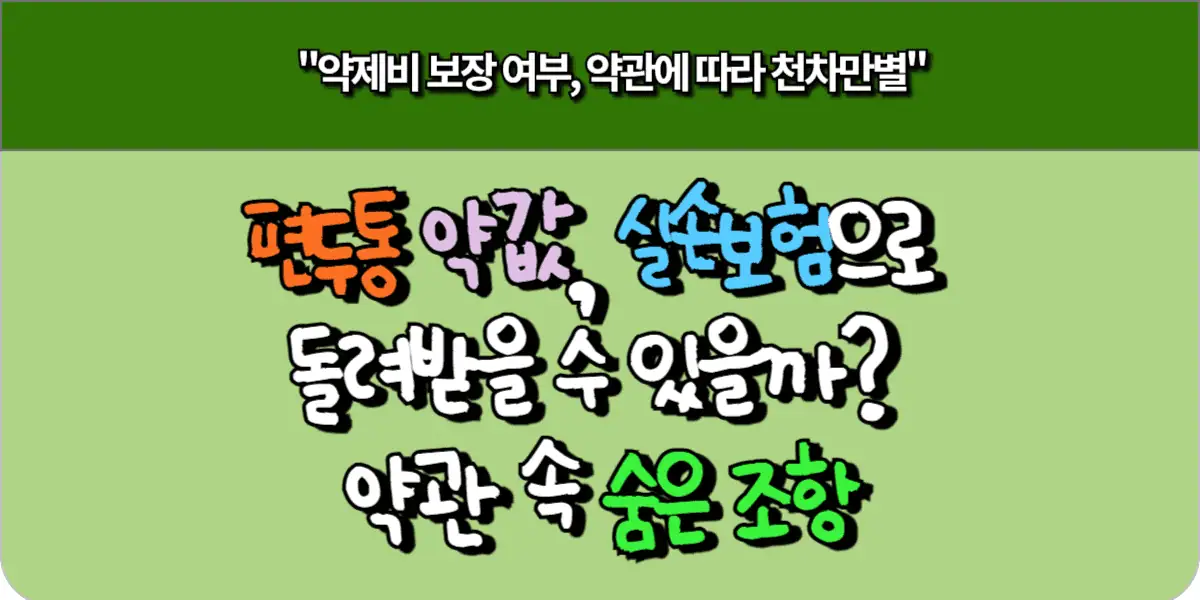 편두통 약값, 실손보험으로 돌려받을 수 있을까 약관 속 숨은 조항