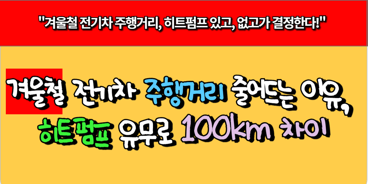 겨울철 전기차 주행거리 줄어드는 진짜 이유, 히트펌프 유무로 100km 차이
