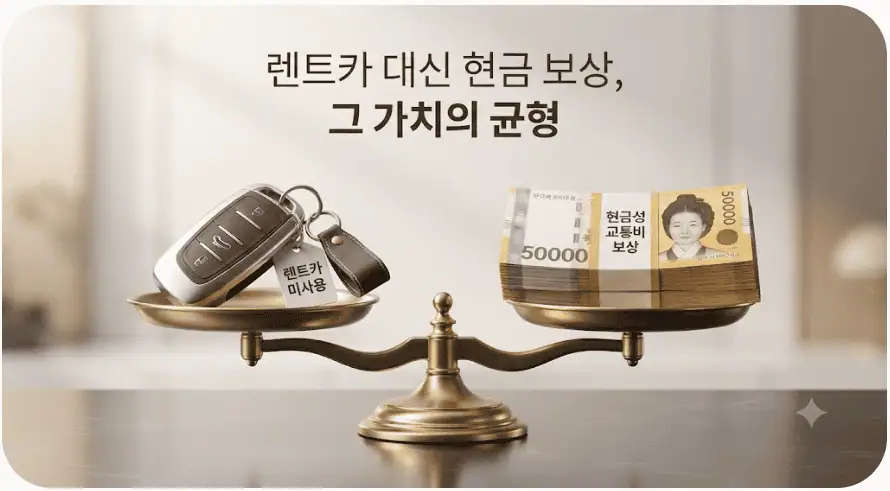 렌트카 대신 현금 보상, 그 가치의 균형
