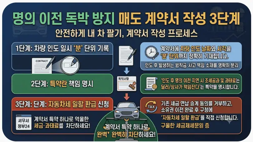 명의 이전 독박 방지 매도 계약서 작성 3단계