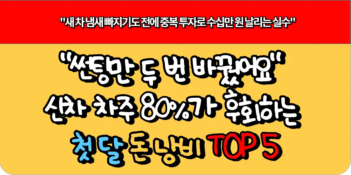 "썬팅만 두 번 바꿨어요" 신차 차주 80%가 후회하는 첫 달 돈 낭비 TOP 5