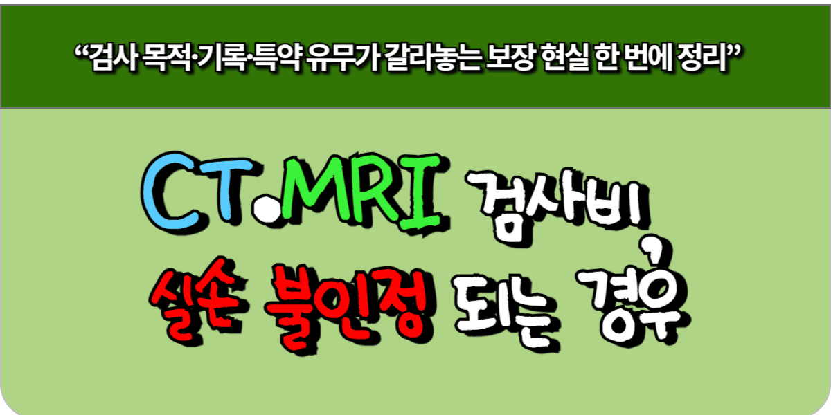 CT·MRI 검사비, 실손 불인정 되는 경우
