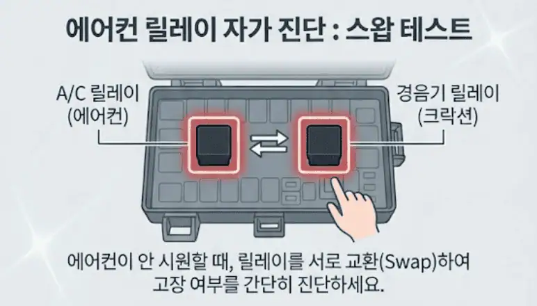에어컨 릴레이 자가진단-스왑테크스