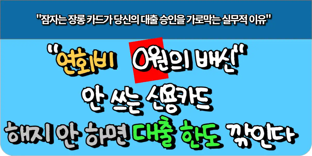 "연회비 0원의 배신" 안 쓰는 신용카드 해지 안 하면 대출 한도 깎인다
