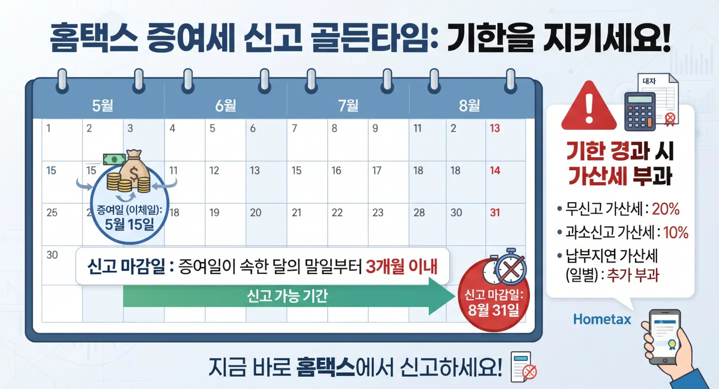 자녀 주식계좌 무턱대고 이체하면 세금 폭탄? 미성년자 증여세 비과세신고 팩트체크 2 홈택스 증여세 신고 골든타임