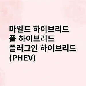 마일드, 풀, 플러그인하이브리드이란?  썸네일