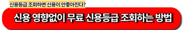 신용 영향없이 무료 신용등급 조회하는 방법