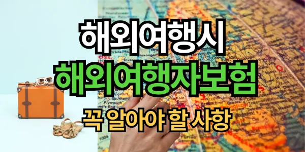 해외여행시 해외여행자보험 비교, 꼭 알아야 할 사항